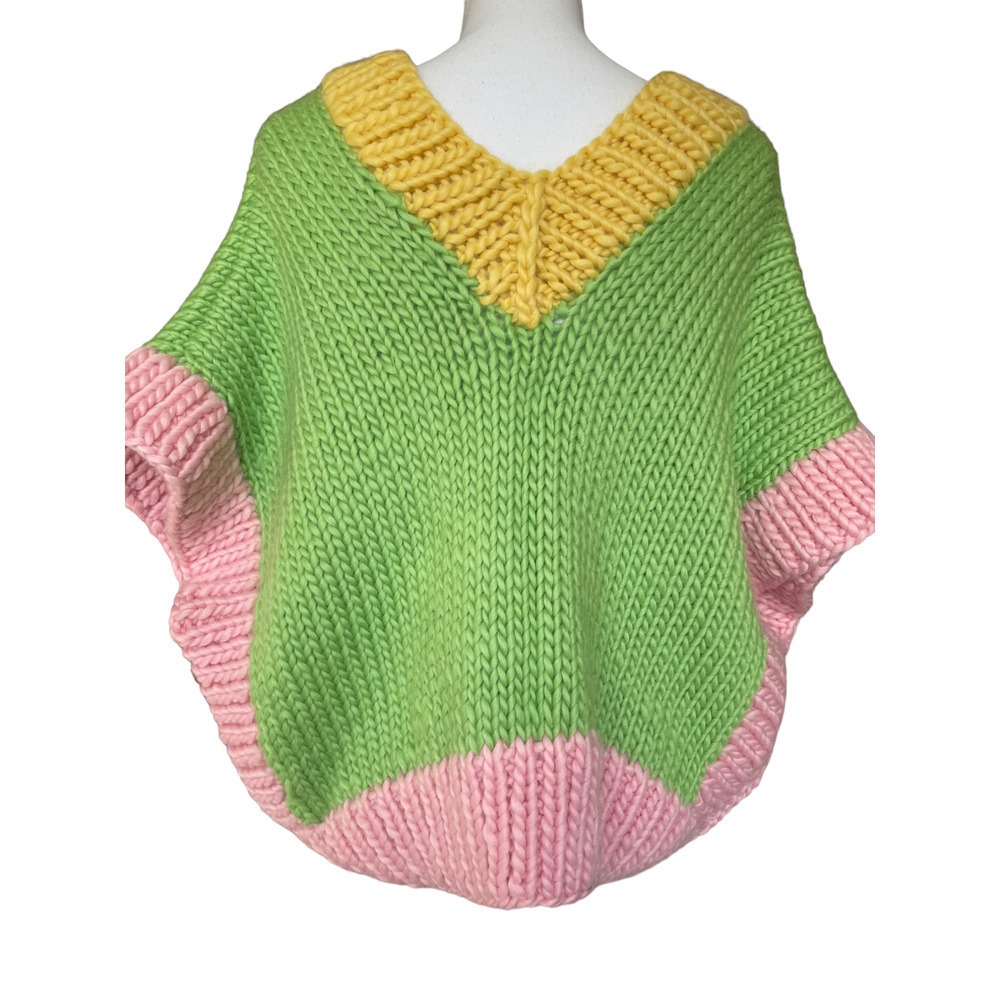 Free People Hope Macaulay Cartoon Vest Top Sz L/XL Chunky Knit Handmade Luxury - Picture 7 of 14